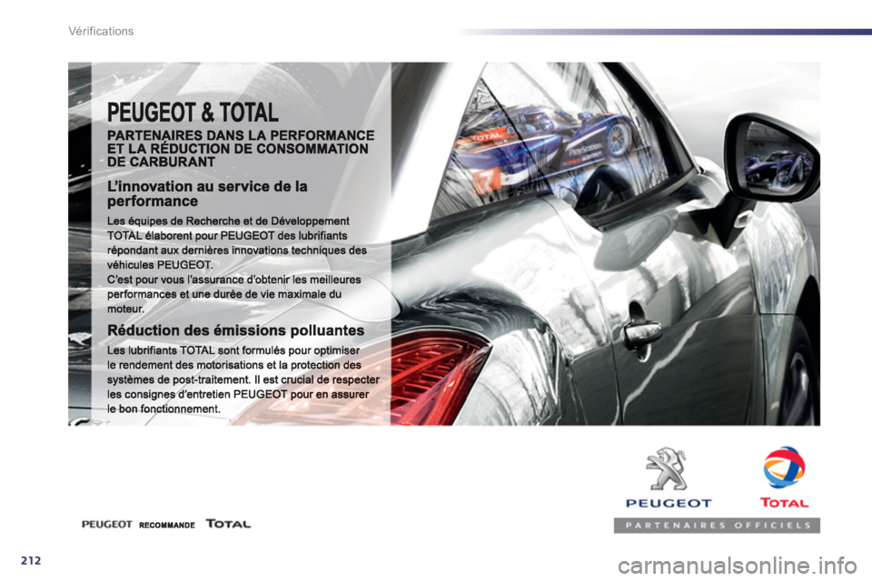 Peugeot 508 2012  Manuel du propriétaire (in French) 212
Vér if ic ations 