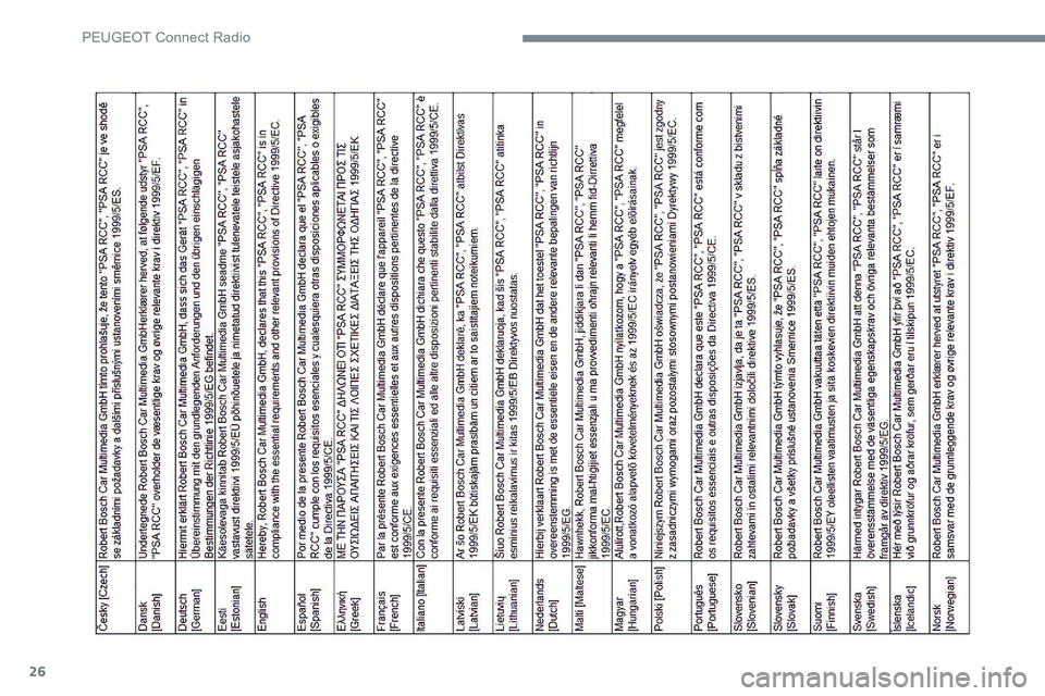 Peugeot 301 2017  Manual do proprietário (in Portuguese) 26 
P  