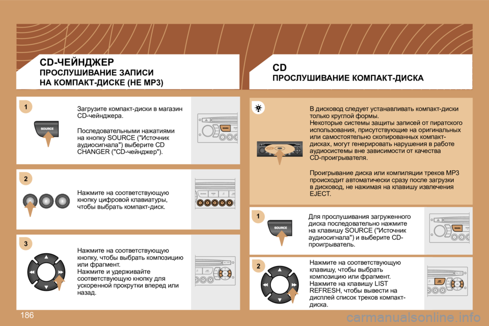 Peugeot 307 2007  Инструкция по эксплуатации (in Russian) �1�8�6
�1�1
�2�2
�3�3
�1�1
�2�2
�C�D�-n?Cd>@?g
fgehbjoBYWdB?� AWfBhB� 
dW� aecfWai�->Bha?� �(d?� �M�P�3�)
Awzjmabl_� dhfiwdl�-^bkdb� y�