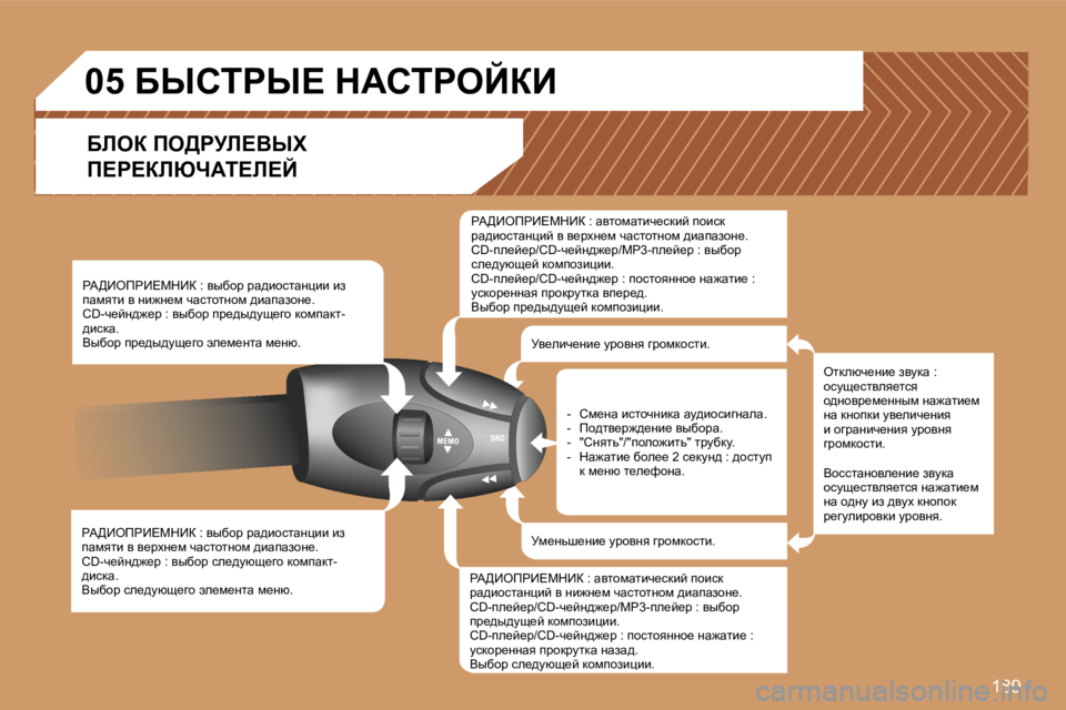 Peugeot 307 2007  Инструкция по эксплуатации (in Russian) �1�8�9
gW>_efg_?cd_a� �:� yuxhj� jw^bhklwÖébb� ba� iwfylb� y� y_joÖ_f� qwklhlÖhf� ^bwiwahÖ_�.�C�D�-q_cÖ^`_j� �:� yuxh