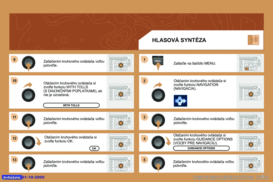 Peugeot 307 2005.5  Užívateľská príručka (in Slovak) �6
�9
�1�0
�1�1
�1�2 
�1�3 �1 
�2 
�3 
�4
�5
�0�1�-�1�0�-�2�0�0�5�0�1�-�1�0�-�2�0�0�5
�Z�a�t�l�a�č�e�n�í�m� �k�r�u�h�o�v�é�h�o� �o�v�l�á�d�a�č�a� �v�o-�b�u�  
�p�o�t�v�r�t�e�. 
�Z�a�t�l�a�č�e