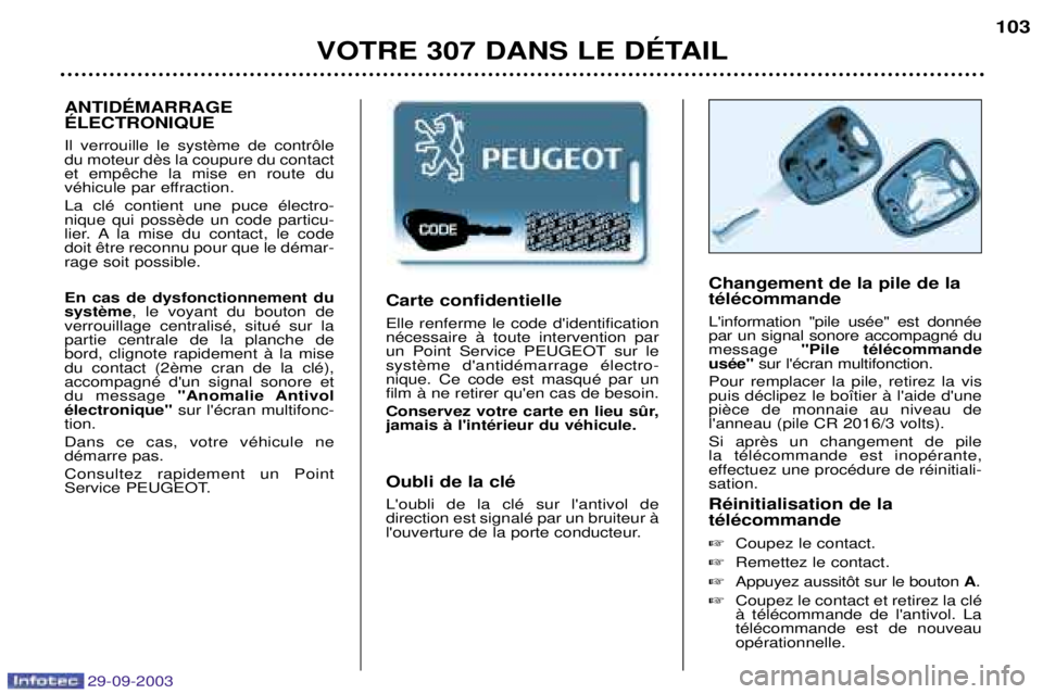 Peugeot 307 2003.5  Manuel du propriétaire (in French) )*$*)$$#
	


 
+ 		
  
 

 
	   	 	
 % 	 %+!,+-. 	 
/
 


		 	
 0 