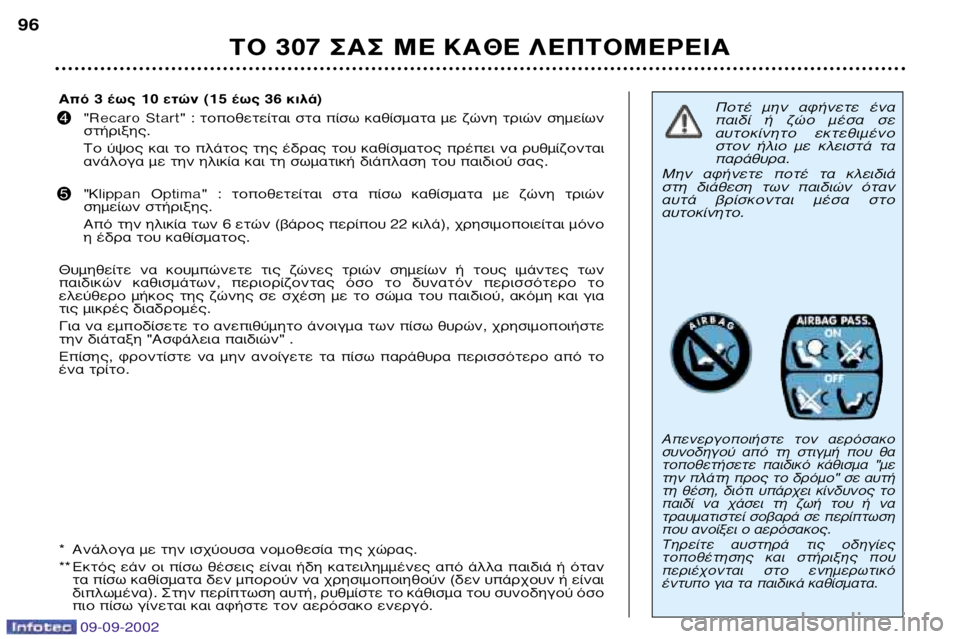 Peugeot 307 2002.5 Εγχειρίδιο χρήσης (in Greek) ∆√ 307 ™∞™ ª∂ ∫∞£∂ §∂¶∆√ª∂ƒ∂π∞
96
¶ÔÙ¤ ÌËÓ ·Ê‹ÓÂÙ ¤Ó·
·È‰› ‹ ˙ÒÔ Ì¤Û· ÛÂ
·˘ÙÔΛÓËÙÔ ÂÎÙÂıÈ̤ÓÔ Peugeot 307 2002.5 Εγχειρίδιο χρήσης (in Greek) ∆√ 307 ™∞™ ª∂ ∫∞£∂ §∂¶∆√ª∂ƒ∂π∞
96
¶ÔÙ¤ ÌËÓ ·Ê‹ÓÂÙ ¤Ó·
·È‰› ‹ ˙ÒÔ Ì¤Û· ÛÂ
·˘ÙÔΛÓËÙÔ ÂÎÙÂıÈ̤ÓÔ