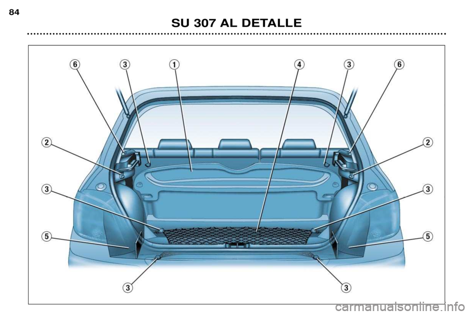 Peugeot 307 2002  Manual del propietario (in Spanish) SU 307 AL DETALLE
84  