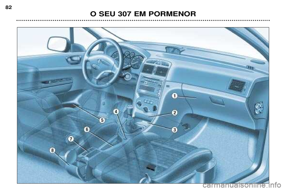 Peugeot 307 2002  Manual do proprietário (in Portuguese) O SEU 307 EM PORMENOR
82  