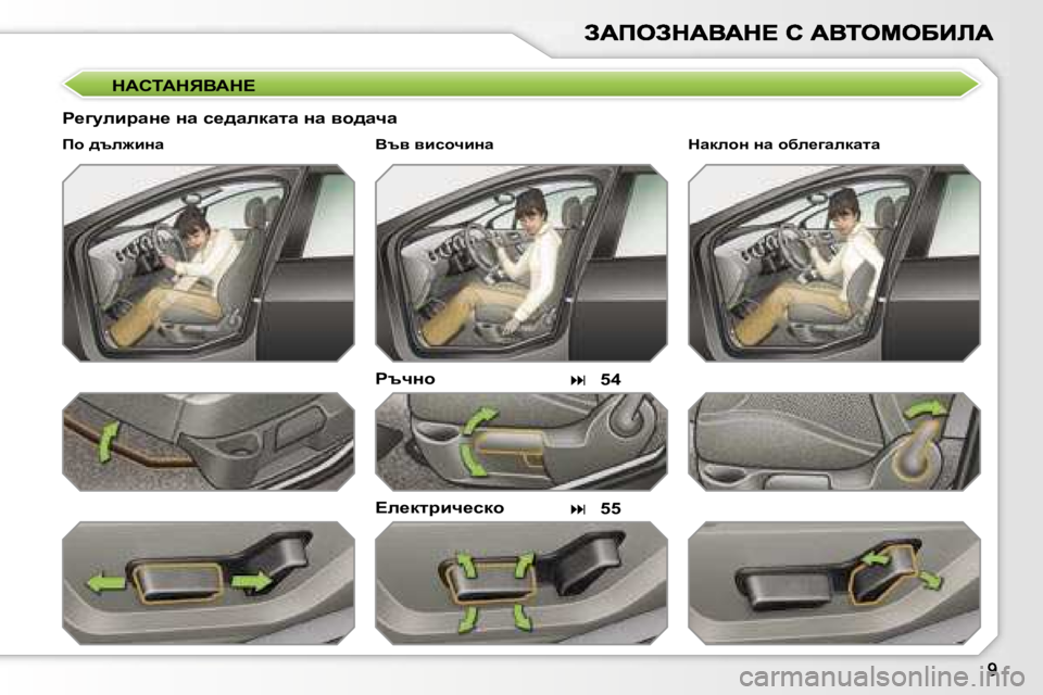 Peugeot 308 2007.5  Ръководство за експлоатация (in Bulgarian) dWhiWdvYWd?
g_zmebjwÖ_� Öw� k_^wedwlw� Öw� yh^wqw
gtqÖh
?e_dljbq_kdh
fh� ^te`bÖw
�� �5�4
�� �5�5
dwdehÖ� Öw� hx