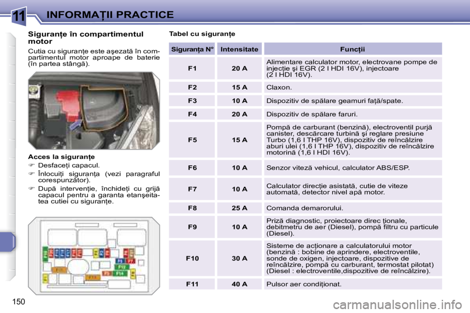 Peugeot 308 2007.5  Manualul de utilizare (in Romanian) 11
�1�5�0
�I�N�F�O�R�M�A�I�I� �P�R�A�C�T�I�C�E
�S�i�g�u�r�a�n=�e� �î�n� �c�o�m�p�a�r�t�i�m�e�n�t�u�l�  
�m�o�t�o�r 
�C�u�t�i�a� �c�u� �s�i�g�u�r�a�n=�e� �e�s�t�e� �a�ş�e�z�a�t � �î�n� �c�o�m�-