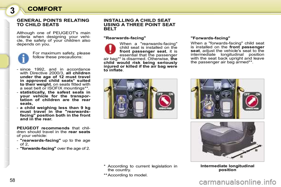 PEUGEOT 1007 2007  Owners Manual �3
�5�8
�A�l�t�h�o�u�g�h�  �o�n�e�  �o�f�  �P�E�U�G�E�O�T�'�s�  �m�a�i�n� �c�r�i�t�e�r�i�a�  �w�h�e�n�  �d�e�s�i�g�n�i�n�g�  �y�o�u�r�  �v�e�h�i�-�c�l�e�,�  �t�h�e�  �s�a�f�e�t�y�  �o�f�  �y�o�u�r