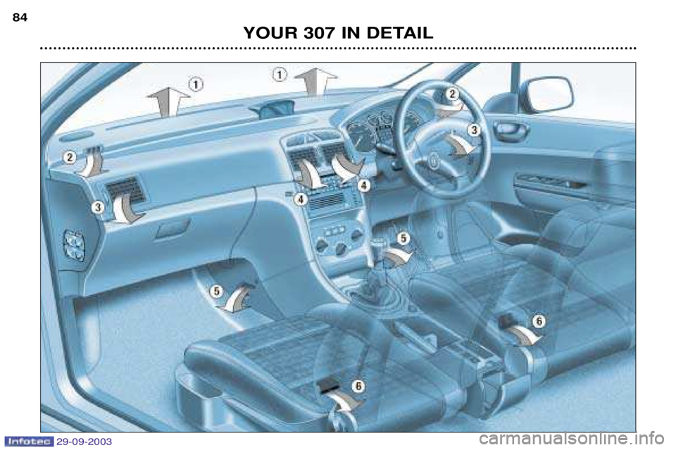 PEUGEOT 307 2003  Owners Manual 29-09-2003
YOUR 307 IN DETAIL
84  