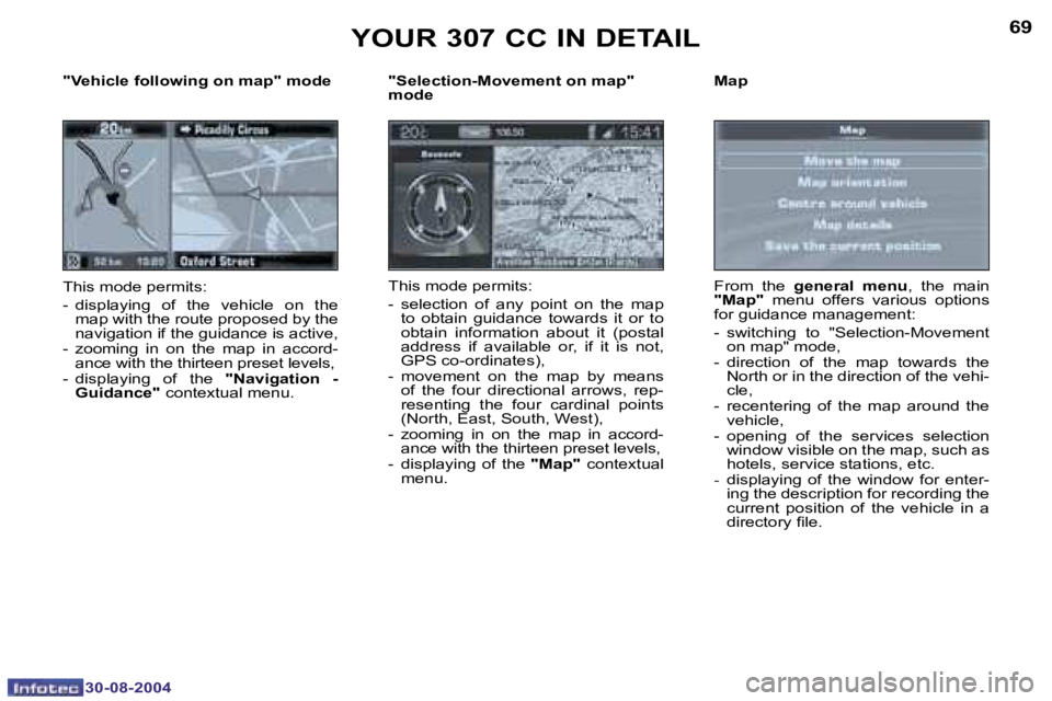 PEUGEOT 307 CC 2004  Owners Manual �6�8
�3�0�-�0�8�-�2�0�0�4
�6�9
�3�0�-�0�8�-�2�0�0�4
�Y�O�U�R� �3�0�7� �C�C� �I�N� �D�E�T�A�I�L
�"�S�e�l�e�c�t�i�o�n�-�M�o�v�e�m�e�n�t� �o�n� �m�a�p�"�  
�m�o�d�e 
�T�h�i�s� �m�o�d�e� �p�e�r�m�