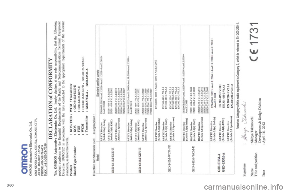 PEUGEOT 4008 2014  Owners Manual 360 