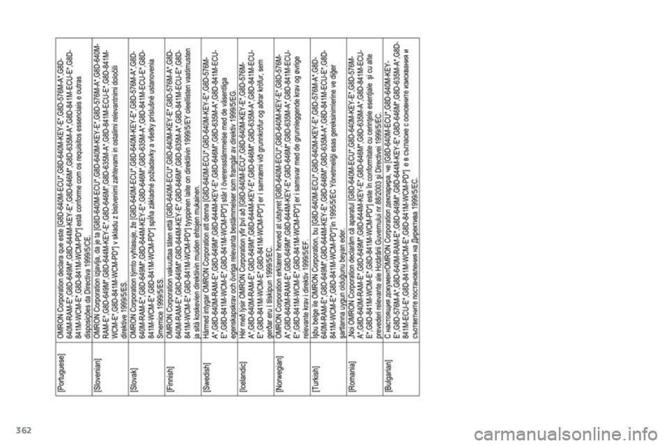PEUGEOT 4008 2014  Owners Manual 362 