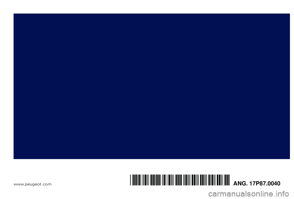 PEUGEOT 5008 2018  Owners Manual www.peugeot .comANG. 17P87.0040*17P87.0040*  