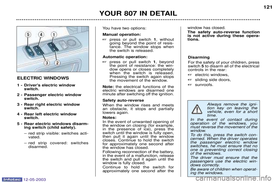 PEUGEOT 807 2003  Owners Manual 
	

	%

		
 
1 /!2!,!    #;
%1 &!)!!,!    #;
<1 !&)#!,!    #;
=1 !&,!(!,!   