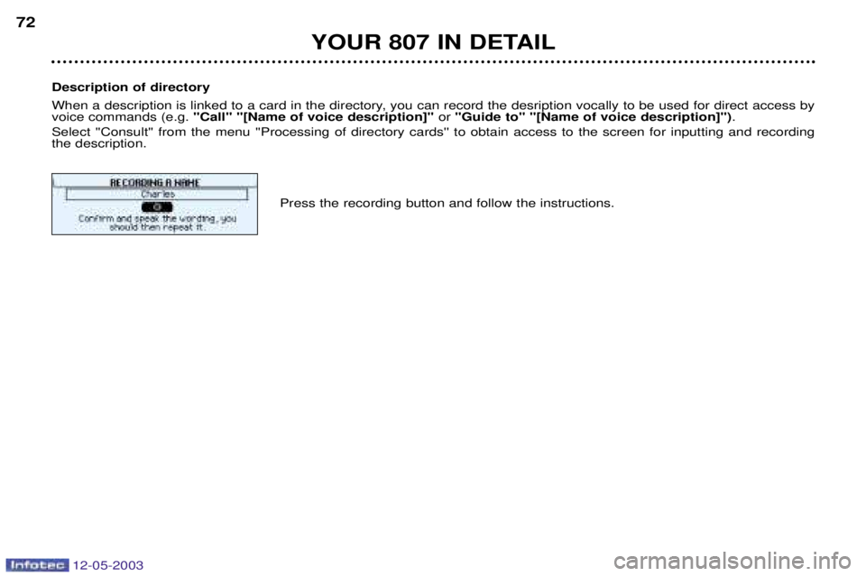 PEUGEOT 807 2003  Owners Manual 
	

	
!
*)-/,))> 
>

	$(
	
	
	#2#	
	

	$#

!		


# 

