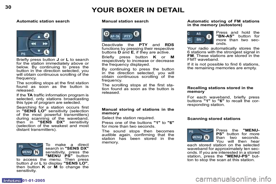 PEUGEOT BOXER DAG 2005  Owners Manual �3�0
�0�1�-�0�1�-�2�0�0�5
�3�1
�0�1�-�0�1�-�2�0�0�5
�  �T�o�  �m�a�k�e�  �a�  �d�i�r�e�c�t� �s�e�a�r�c�h� �i�n� �"�S�E�N�S� �D�X�" � 
�s�e�n�s�i�t�i�v�i�t�y�,�  �p�r�e�s�s�  �t�h�e�  
�"�M