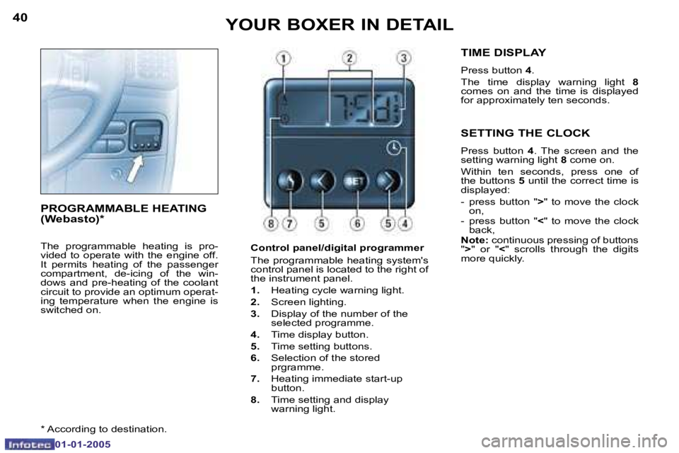 PEUGEOT BOXER DAG 2005  Owners Manual �4�0
�0�1�-�0�1�-�2�0�0�5
�4�1
�0�1�-�0�1�-�2�0�0�5
�P�R�O�G�R�A�M�M�A�B�L�E� �H�E�A�T�I�N�G�  
�(�W�e�b�a�s�t�o�)�*
�T�h�e�  �p�r�o�g�r�a�m�m�a�b�l�e�  �h�e�a�t�i�n�g�  �i�s�  �p�r�o�- 
�v�i�d�e�d�  