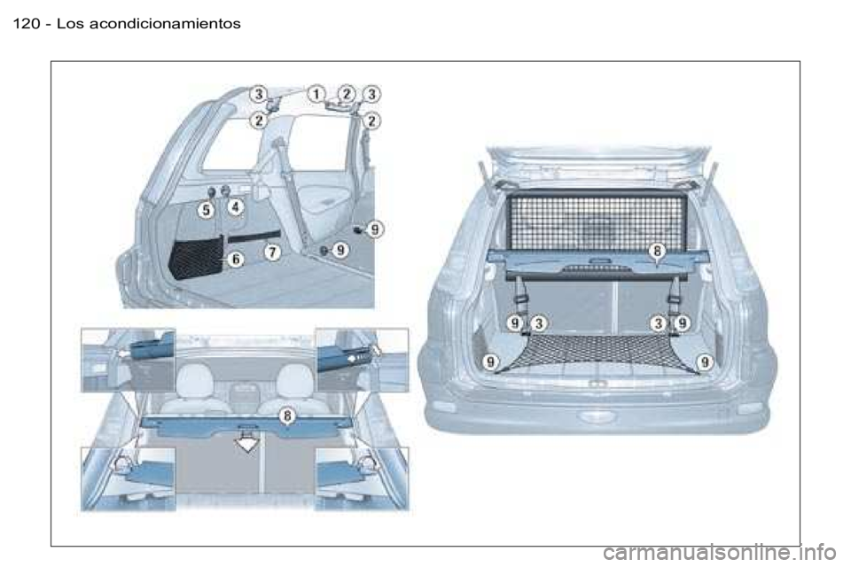 PEUGEOT 206 2006.5  Manual del propietario (in Spanish) �L�o�s� �a�c�o�n�d�i�c�i�o�n�a�m�i�e�n�t�o�s�1�2�0 �-  
