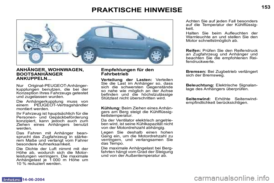 PEUGEOT 206 2004  Betriebsanleitungen (in German) �1�5�2
�1�4�-�0�6�-�2�0�0�4
�1�5�3
�1�4�-�0�6�-�2�0�0�4
�P�R�A�K�T�I�S�C�H�E� �H�I�N�W�E�I�S�E
�A�N�H�Ä�N�G�E�R�,� �W�O�H�N�W�A�G�E�N�,�  
�B�O�O�T�S�A�N�H�Ä�N�G�E�R� 
�A�N�K�U�P�P�E�L�N�.�.�.
�N�u�