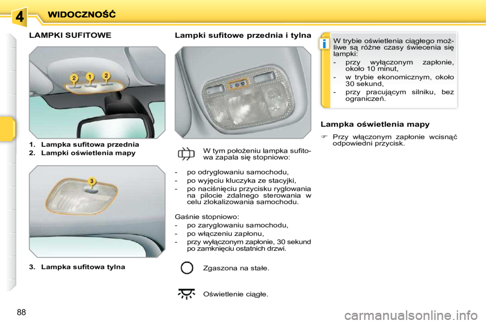PEUGEOT 207 2010  Instrukcja obsługi (in Polish) �i
88
�L�A�M�P�K�I� �S�U�F�I�T�O�W�E� 
  
3.     �L�a�m�p�k�a� �s�u�ﬁ� �t�o�w�a� �t�y�l�n�a    � � �L�a�m�p�k�i� �s�u�f�i�t�o�w�e� �p�r�z�e�d�n�i�a� �i� �t�y�l�n�a� 
� �W� �t�y�m� �p�o�ł�oG�e�n�i�