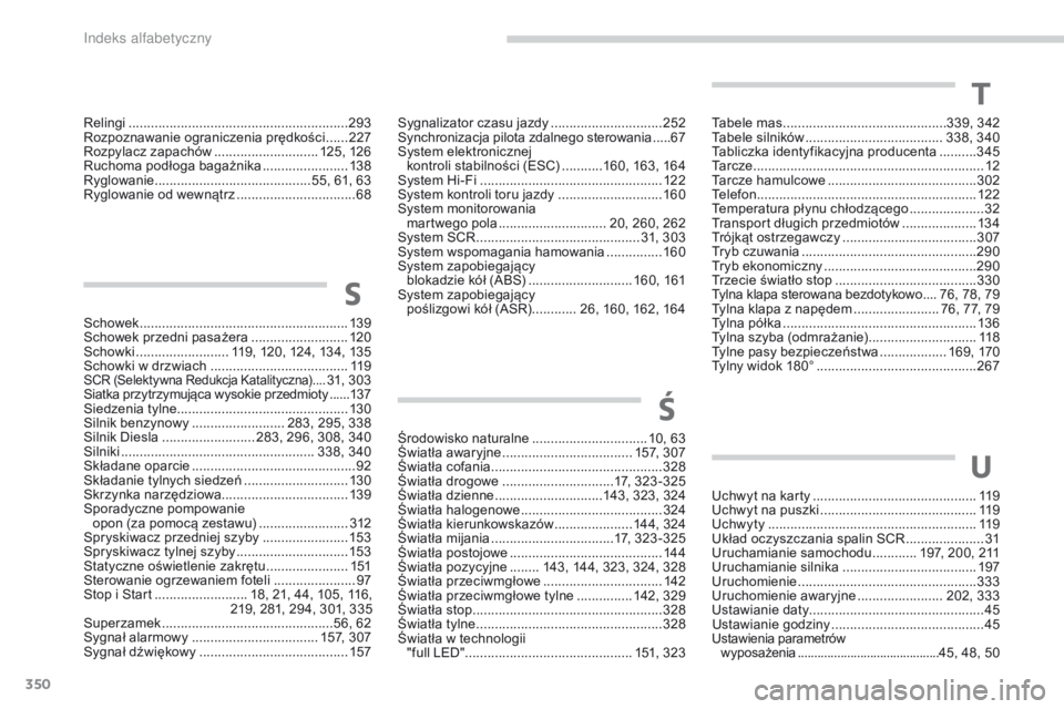 PEUGEOT 3008 2017 Instrukcja obsługi (in Polish) 350
3008-2_pl_Chap11_index-alpha_ed01-2016
Relingi ........................................................... 293
Rozpoznawanie ograniczenia prędkości ...... 2
27
Rozpylacz zapachów
............. PEUGEOT 3008 2017 Instrukcja obsługi (in Polish) 350
3008-2_pl_Chap11_index-alpha_ed01-2016
Relingi ........................................................... 293
Rozpoznawanie ograniczenia prędkości ...... 2
27
Rozpylacz zapachów
.............