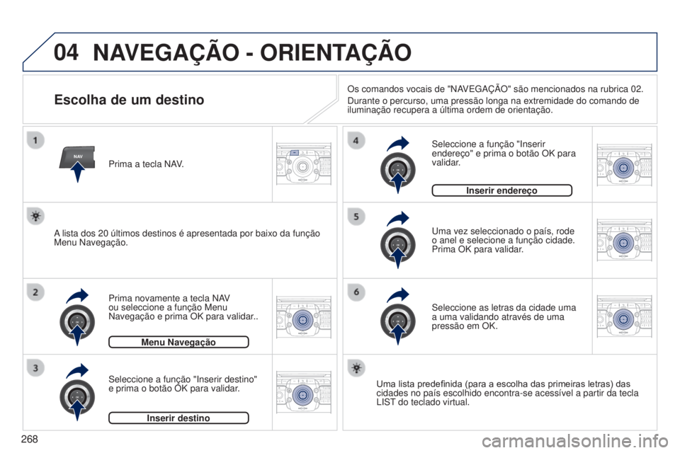 PEUGEOT 3008 2014  Manual de utilização (in Portuguese) 04
NAV2ABC3DEF5JKL4GHI6MNO8TUV7PQRS9WXYZ0*#
1RADIO MEDIANAV
TRAFFIC
SETUPADDR
BOOK
2ABC3DEF5JKL4GHI6MNO8TUV7PQRS9WXYZ0*#
1RADIO MEDIA NAV
TRAFFIC
SETUPADDR
BOOK
2ABC3DEF5JKL4GHI6MNO8TUV7PQRS9WXYZ0*#
1