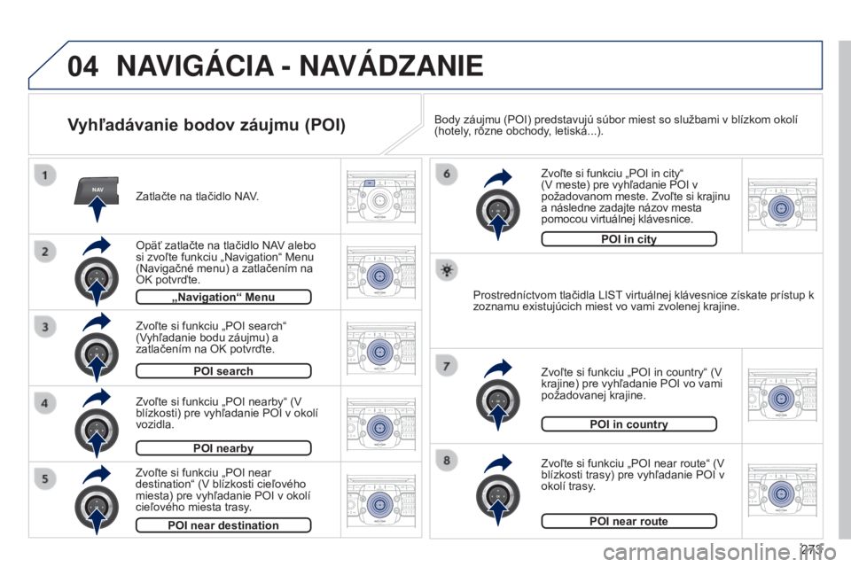 PEUGEOT 3008 2014  Návod na použitie (in Slovakian) 04
NAV2ABC3DEF5JKL4GHI6MNO8TUV7PQRS9WXYZ0*#
1RADIO MEDIANAV
TRAFFIC
SETUPADDR
BOOK
2ABC3DEF5JKL4GHI6MNO8TUV7PQRS9WXYZ0*#
1RADIO MEDIA NAV
TRAFFIC
SETUPADDR
BOOK
2ABC3DEF5JKL4GHI6MNO8TUV7PQRS9WXYZ0*#
1