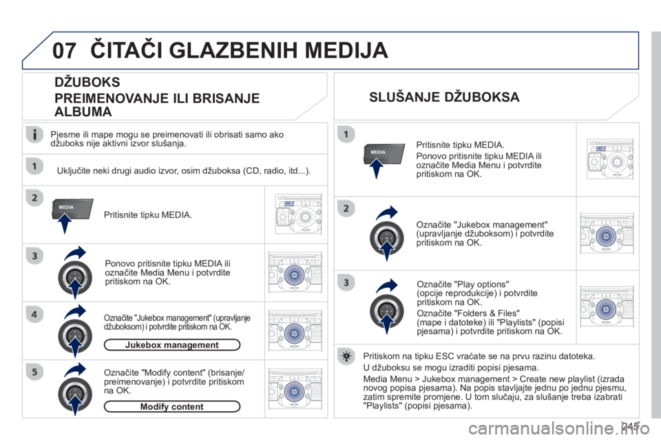 PEUGEOT 3008 2013 Upute Za Rukovanje (in Croatian) 245
07
MEDIA
MEDIA
2ABC3DEF5JKL4GHI6MNO8TUV7PQRS9WXYZ0*#
1RADIO MEDIANAV TRAFFIC
SETUPADDR
BOOK
2ABC3DEF5JKL4GHI6MNO8TUV7PQRS9WXYZ0*#
1RADIO MEDIANAV TRAFFIC
SETUPADDR
BOOK
2ABC3DEF5JKL4GHI6MNO8TUV7PQ PEUGEOT 3008 2013 Upute Za Rukovanje (in Croatian) 245
07
MEDIA
MEDIA
2ABC3DEF5JKL4GHI6MNO8TUV7PQRS9WXYZ0*#
1RADIO MEDIANAV TRAFFIC
SETUPADDR
BOOK
2ABC3DEF5JKL4GHI6MNO8TUV7PQRS9WXYZ0*#
1RADIO MEDIANAV TRAFFIC
SETUPADDR
BOOK
2ABC3DEF5JKL4GHI6MNO8TUV7PQ