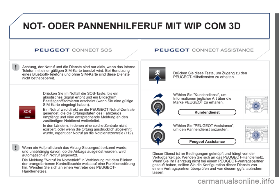 PEUGEOT 3008 2012.5  Betriebsanleitungen (in German) 217
2ABC3DEF5JKL4GHI6MNO8TUV7PQRS9WXYZ0*#
1RADIO MEDIANAV TRAFFIC
SETUPADDR
BOOK
2ABC3DEF5JKL4GHI6MNO8TUV7PQRS9WXYZ0*#
1RADIO MEDIANAV TRAFFIC
SETUPADDR
BOOK
  NOT- ODER PANNENHILFERUF MIT WIP COM 3D
