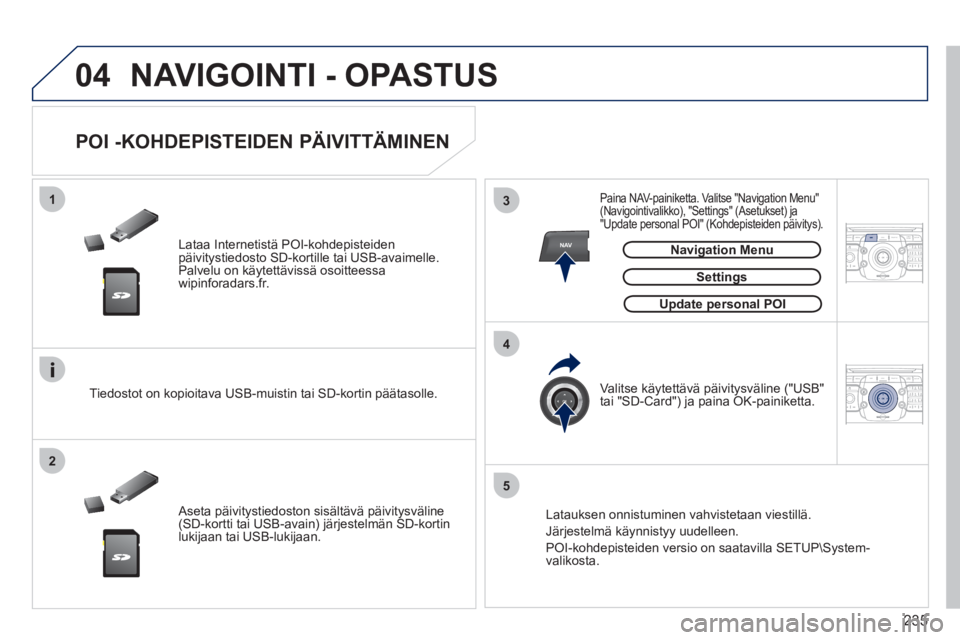 PEUGEOT 3008 2012  Omistajan Käsikirja (in Finnish) 235
04
13
4
2
5
NAV2ABC3DEF5JKL4GHI6MNO8TUV7PQRS9WXYZ0*#
1RADIO MEDIANAV ESC TRAFFIC
SETUPADDR
BOOK
2ABC3DEF5JKL4GHI6MNO8TUV7PQRS9WXYZ0*#
1RADIO MEDIANAV ESC TRAFFIC
SETUPADDR
BOOK
  NAVIGOINTI - OPAS