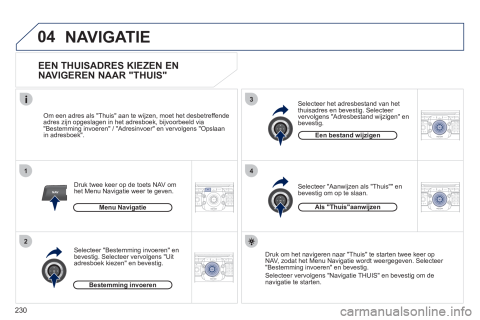 PEUGEOT 3008 2011.5  Instructieboekje (in Dutch) 230
04
1
2
3
4
NAV2ABC3DEF5JKL4GHI6MNO8TUV7PQRS9WXYZ0*#
1RADIO MEDIANAV ESC TRAFFIC
SETUPADDR
BOOK
2ABC3DEF5JKL4GHI6MNO8TUV7PQRS9WXYZ0*#
1RADIO MEDIANAV ESC TRAFFIC
SETUPADDR
BOOK
2ABC3DEF5JKL4GHI6MNO