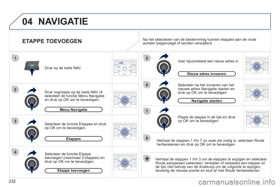 PEUGEOT 3008 2011.5  Instructieboekje (in Dutch) 232
04
NAV
1
3
4
5
6
7
2
8
2ABC3DEF5JKL4GHI6MNO8TUV7PQRS9WXYZ0*#
1RADIO MEDIANAV ESC TRAFFIC
SETUPADDR
BOOK
2ABC3DEF5JKL4GHI6MNO8TUV7PQRS9WXYZ0*#
1RADIO MEDIANAV ESC TRAFFIC
SETUPADDR
BOOK
2ABC3DEF5JK