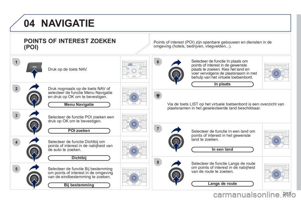 PEUGEOT 3008 2011.5  Instructieboekje (in Dutch) 233
04
NAV
3
4
6
7
8
2
5
2ABC3DEF5JKL4GHI6MNO8TUV7PQRS9WXYZ0*#
1RADIO MEDIANAV ESC TRAFFIC
SETUPADDR
BOOK
2ABC3DEF5JKL4GHI6MNO8TUV7PQRS9WXYZ0*#
1RADIO MEDIANAV ESC TRAFFIC
SETUPADDR
BOOK
2ABC3DEF5JKL4