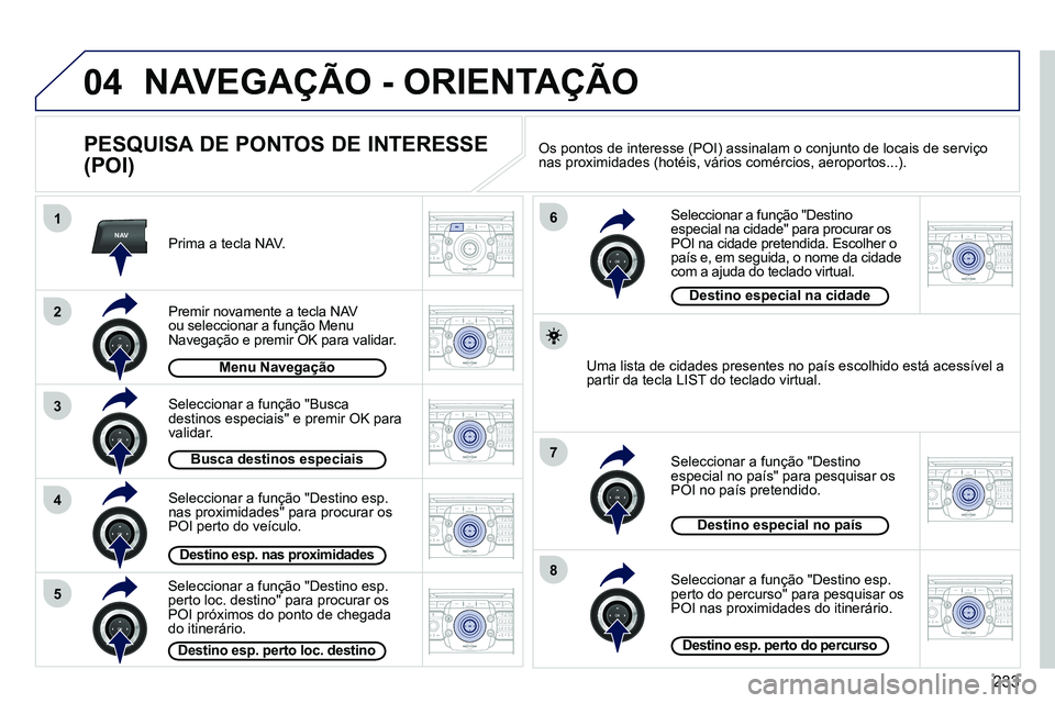 PEUGEOT 3008 2011.5 Manual de utilização (in Portuguese) 233
04
NAV1
3
4
6
7
8
2
5
2ABC3DEF5JKL4GHI6MNO8TUV7PQRS9WXYZ0*#
1RADIO MEDIANAV ESC TRAFFIC
SETUPADDR
BOOK
2ABC3DEF5JKL4GHI6MNO8TUV7PQRS9WXYZ0*#
1RADIO MEDIANAV ESC TRAFFIC
SETUPADDR
BOOK
2ABC3DEF5JKL PEUGEOT 3008 2011.5 Manual de utilização (in Portuguese) 233
04
NAV1
3
4
6
7
8
2
5
2ABC3DEF5JKL4GHI6MNO8TUV7PQRS9WXYZ0*#
1RADIO MEDIANAV ESC TRAFFIC
SETUPADDR
BOOK
2ABC3DEF5JKL4GHI6MNO8TUV7PQRS9WXYZ0*#
1RADIO MEDIANAV ESC TRAFFIC
SETUPADDR
BOOK
2ABC3DEF5JKL