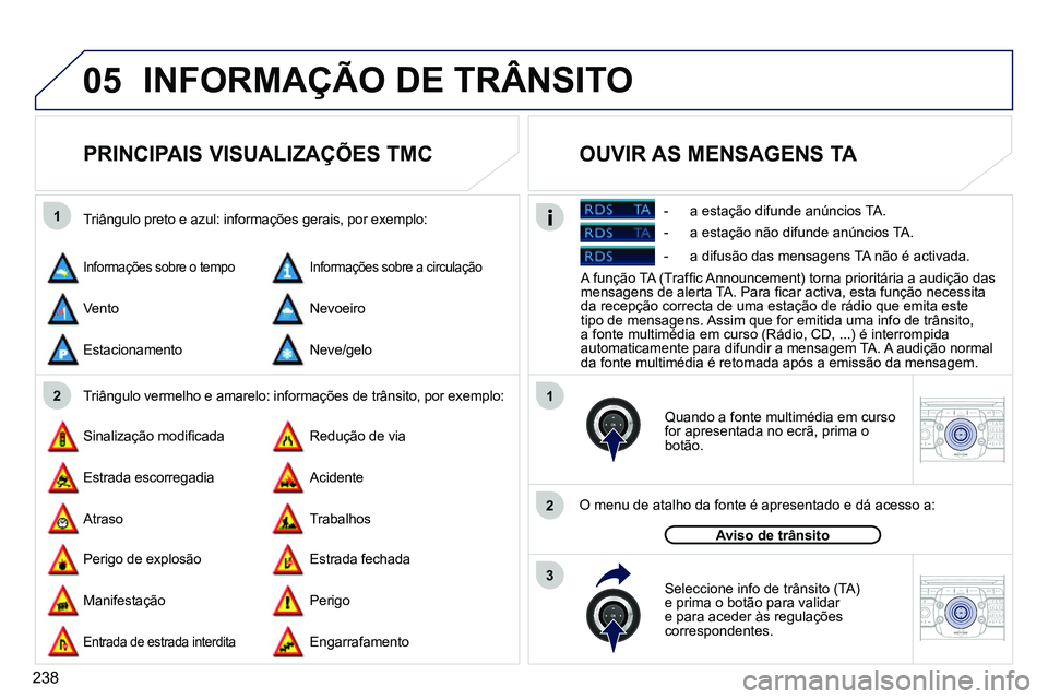 PEUGEOT 3008 2011.5 Manual de utilização (in Portuguese) 238
05
1
21
2
3
2ABC3DEF5JKL4GHI6MNO8TUV7PQRS9WXYZ0*#
1RADIO MEDIANAV ESC TRAFFIC
SETUPADDR
BOOK
2ABC3DEF5JKL4GHI6MNO8TUV7PQRS9WXYZ0*#
1RADIO MEDIANAV ESC TRAFFIC
SETUPADDR
BOOK
INFORMAÇÃO DE TRÂ PEUGEOT 3008 2011.5 Manual de utilização (in Portuguese) 238
05
1
21
2
3
2ABC3DEF5JKL4GHI6MNO8TUV7PQRS9WXYZ0*#
1RADIO MEDIANAV ESC TRAFFIC
SETUPADDR
BOOK
2ABC3DEF5JKL4GHI6MNO8TUV7PQRS9WXYZ0*#
1RADIO MEDIANAV ESC TRAFFIC
SETUPADDR
BOOK
INFORMAÇÃO DE TRÂ