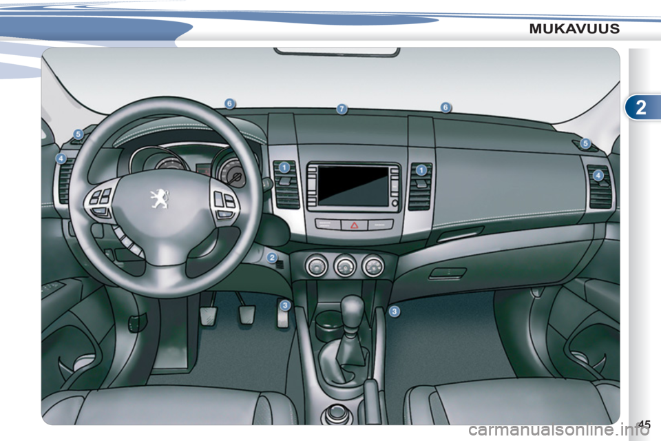 PEUGEOT 4007 2012  Omistajan Käsikirja (in Finnish) 2
MUKAVUUS 