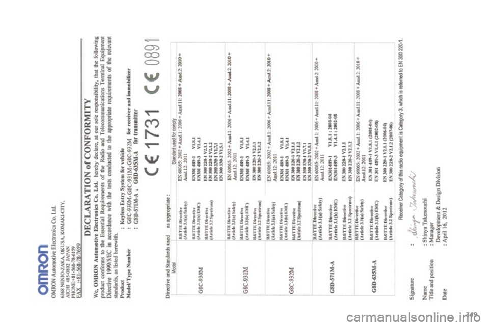 PEUGEOT 4008 2015  Brugsanvisning (in Danish) 349
4008_da_Chap12_certificats_ed01-2016  