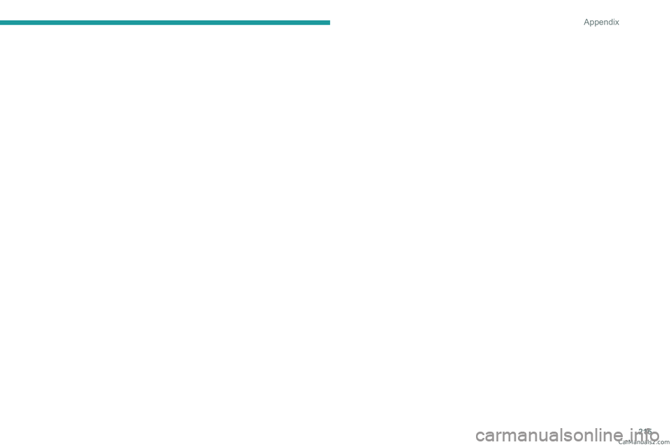 PEUGEOT 408 2023  Owners Manual 215
Appendix   CarM an uals 2 .c o m  