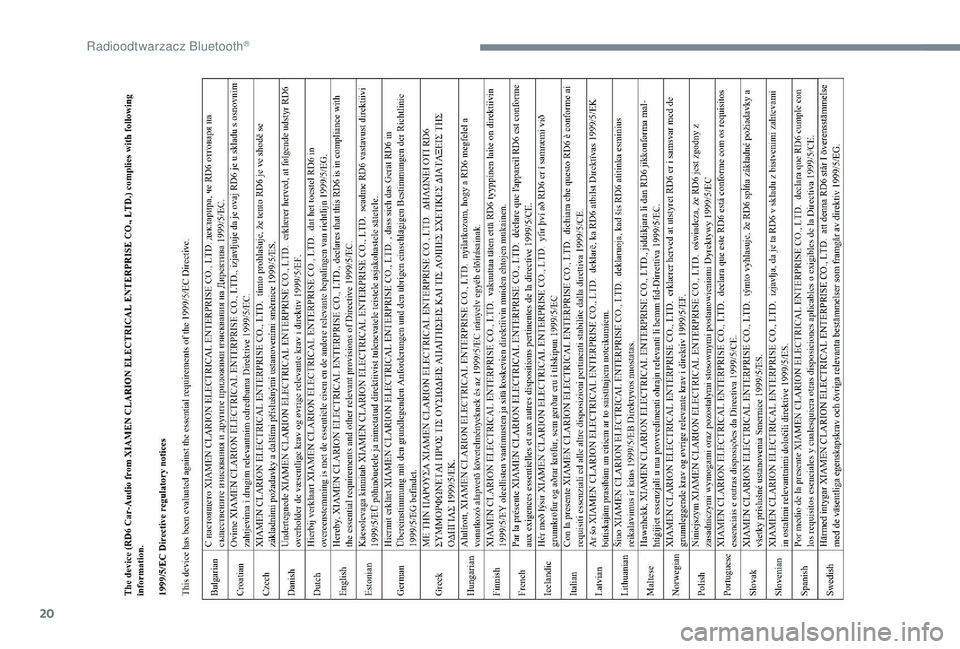 PEUGEOT 5008 2017  Instrukcja obsługi (in Polish) 20 
R\256  