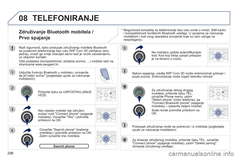 PEUGEOT 5008 2014  Upute Za Rukovanje (in Croatian) 298
08
2ABC3DEF5JKL4GHI6MNO8TUV7PQRS9WXYZ0*#
1RADIO MEDIANAV TRAFFIC
SETUPADDR
BOOK
2ABC3DEF5JKL4GHI6MNO8TUV7PQRS9WXYZ0*#
1RADIO MEDIANAV TRAFFIC
SETUPADDR
BOOK
2ABC3DEF5JKL4GHI6MNO8TUV7PQRS9WXYZ0*#
1