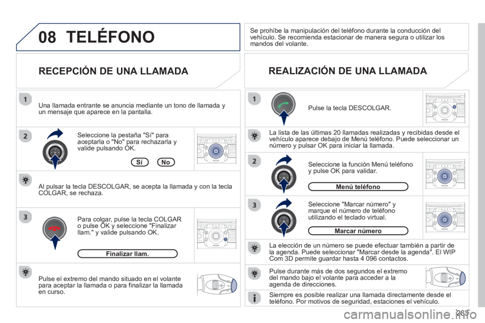 PEUGEOT 5008 2013  Manual del propietario (in Spanish) 263
08
2ABC3DEF5JKL4GHI6MNO8TUV7PQRS9WXYZ0*#
1RADIO MEDIANAV TRAFFIC
SETUPADDR
BOOK
2ABC3DEF5JKL4GHI6MNO8TUV7PQRS9WXYZ0*#
1RADIO MEDIANAV TRAFFIC
SETUPADDR
BOOK
2ABC3DEF5JKL4GHI6MNO8TUV7PQRS9WXYZ0*#
1