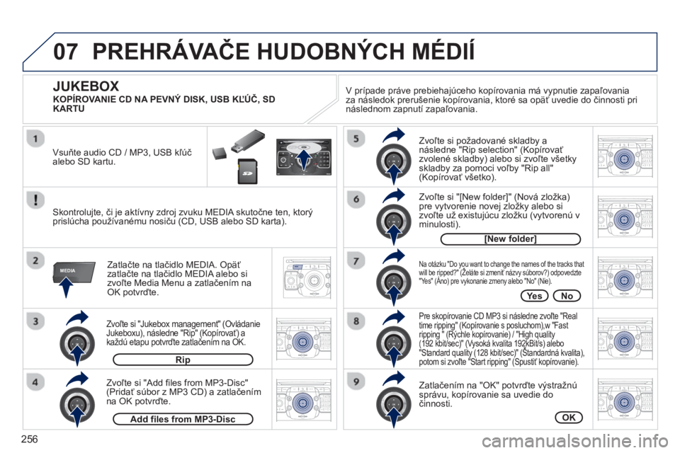 PEUGEOT 5008 2013  Návod na použitie (in Slovakian) 256
07
MEDIA
2ABC3DEF5JKL4GHI6MNO8TUV7PQRS9WXYZ0*#
1RADIO MEDIANAV ESC TRAFFIC
SETUPADDR
BOOK
2ABC3DEF5JKL4GHI6MNO8TUV7PQRS9WXYZ0*#
1RADIO MEDIANAV TRAFFIC
SETUPADDR
BOOK
2ABC3DEF5JKL4GHI6MNO8TUV7PQRS