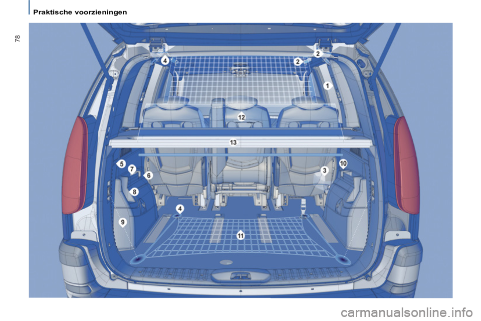 PEUGEOT 807 2013  Instructieboekje (in Dutch) 78
   
 
Praktische voorzieningen  
  