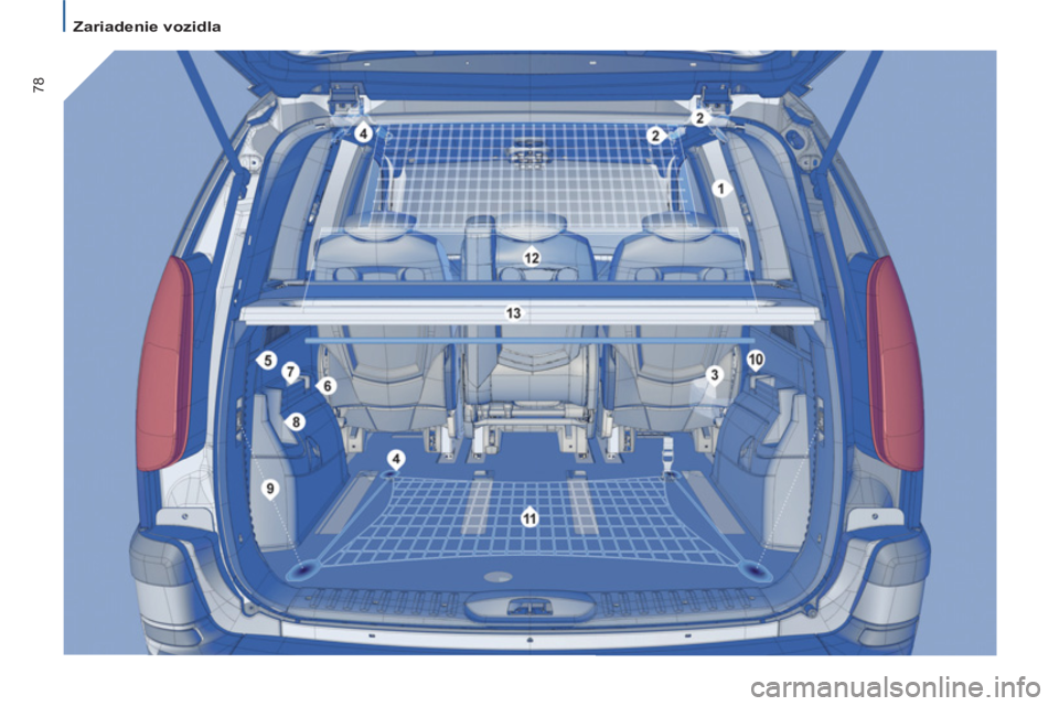 PEUGEOT 807 2013  Návod na použitie (in Slovakian) 78
  Zariadenie vozidla  
