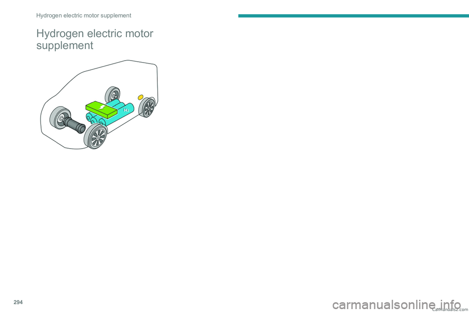 PEUGEOT EXPERT 2023  Owners Manual 294Hydrogen electric motor supplement
Hydrogen electric motor 
supplement   CarM an uals 2 .c o m  