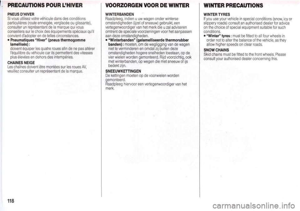 Peugeot 205 Dag 1998.5  Owners Manual 
