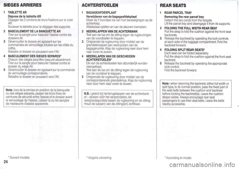 Peugeot 205 Dag 1998.5  Owners Manual 