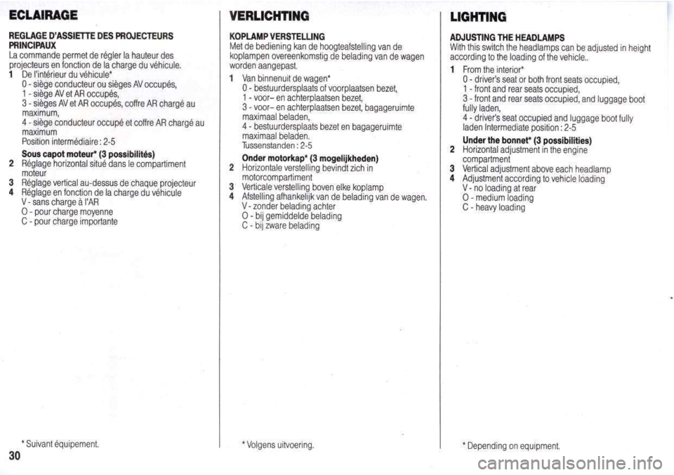 Peugeot 205 Dag 1998.5  Owners Manual 