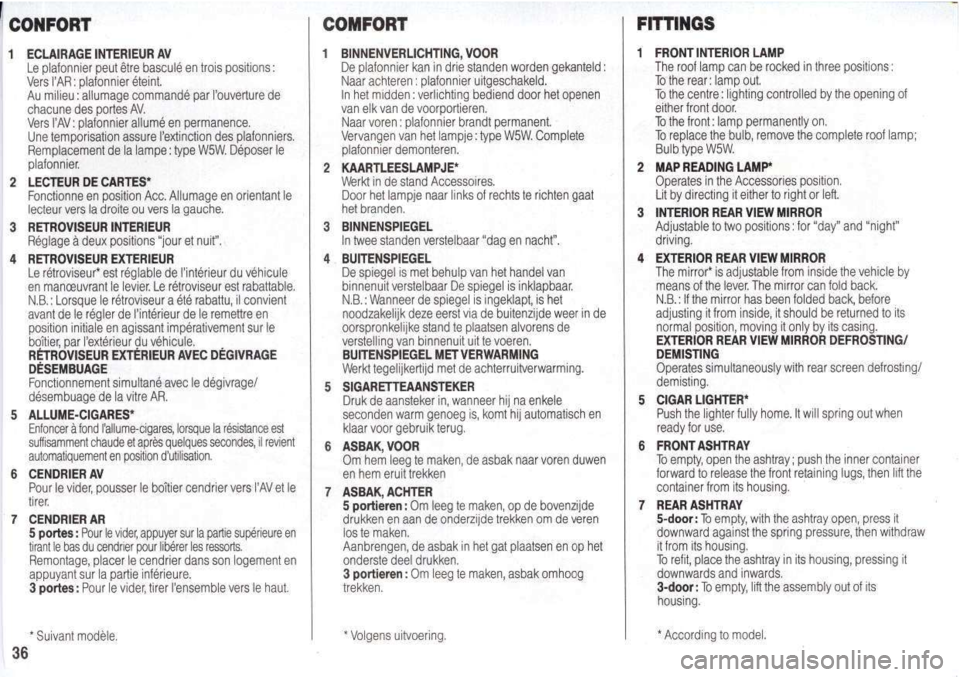 Peugeot 205 Dag 1998.5  Owners Manual 