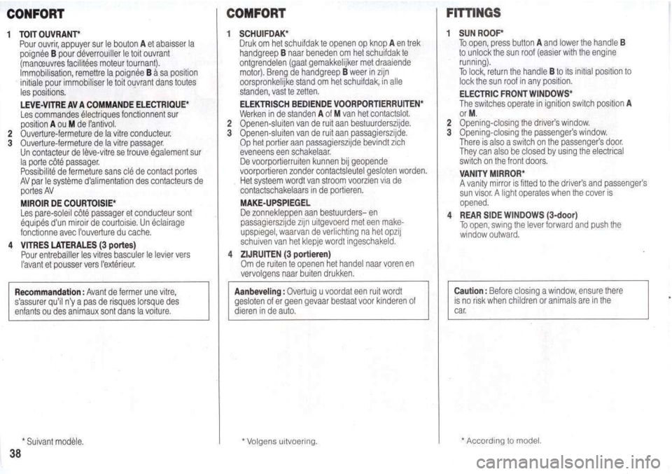 Peugeot 205 Dag 1998.5  Owners Manual 